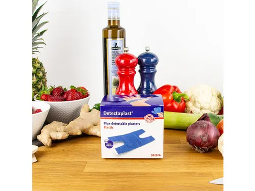Detectaplast 8246 kneukel textielpleister elastisch blauw 50 stuks