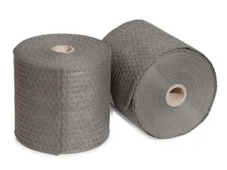 sorbent,rol,LxB 45mx380mm,opnamecapaciteit 211l/VE,vlies,donkergrijs - 1