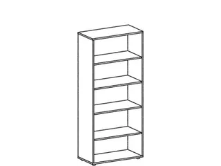 kantoorstelling,HxBxD 2160x800x400mm,5xhouten vloer,6ordnerhoogtes - 5