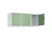 opzetkast,v. locker,3vak.,vak B 400mm,HxBxD 500x1200x500mm,vleugeldeur
