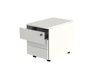 Verrijdbaar Ladeblok Hxbxd 540x420x600mm 3laden Centrale Sluiting Wit - 3
