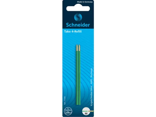 Balpenvulling Schneider Take 4, 2 stuks groen