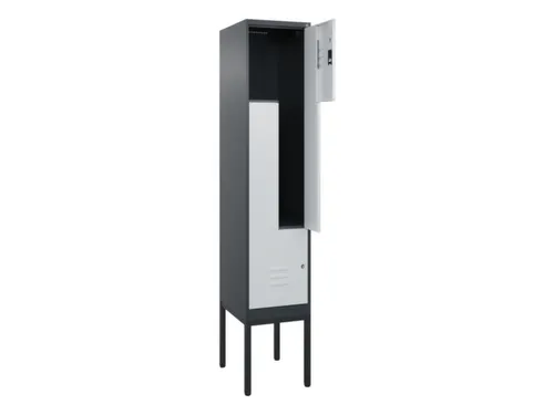 Z-garderobekast,HxBxD 2120x400x500mm,vak B 200/400mm,cil.-slot