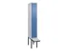 locker voor scheiding van kleding,HxBxD 2120x300x815mm,1vak