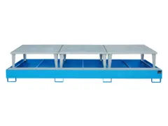 opvangbak,v. 3xIBC,opvangvol. 1000l,HxBxD 780x3850x1460mm