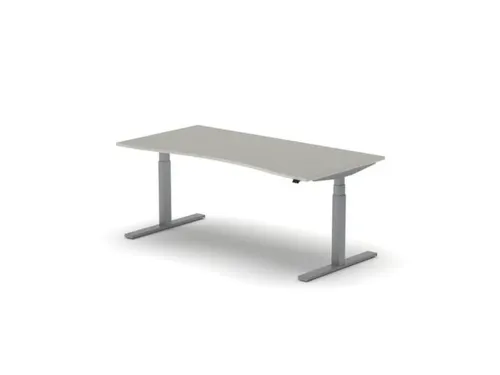 Elektrisch ihv bureau,HxBxD 650-1310x1800x900/800mm,blad lichtgrijs