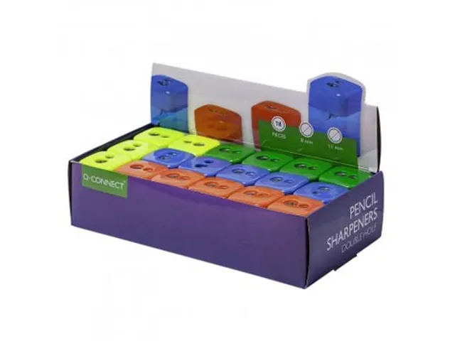 Potloodslijper 2 Gaats Geassorteerde Kleuren 8mm en 11mm