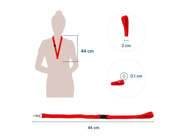 Badgekoord Europel rood