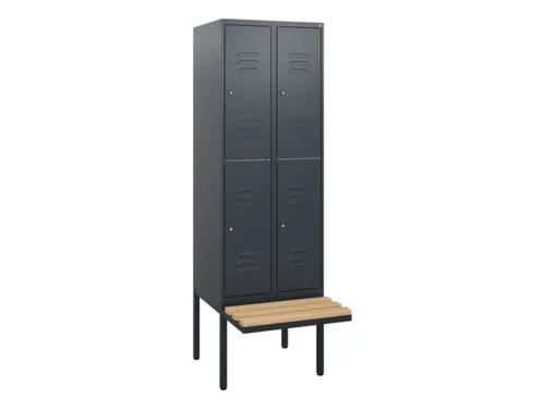 Dubbeldekse dekenkist,HxBxD 1950x600x815mm,2x2vak.,vak B 300mm