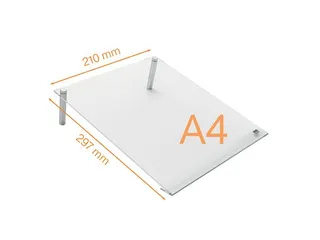 Notitiebord Nobo transparant acryl schuin A4 - 4