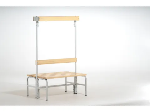 banc double HxLxP 1650x1015x725mm barrettes en bois