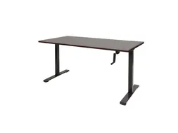 Slinger Bureau Zit-sta Zwart Poot 160x80cm Blad Logan Eiken