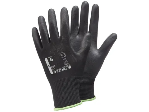 Tegera 860 nylon precisiehandschoenen zwart maat 6, per 12 paar