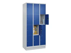 lockerkast,HxBxD 1950x900x500mm,3x4vakken,vak B 300mm,cil.-slot,sokkel