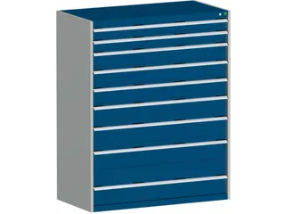 ladekast HxBxD 1600x1300x650mm 9laden zware lasten RAL7035 RAL5010 - 2