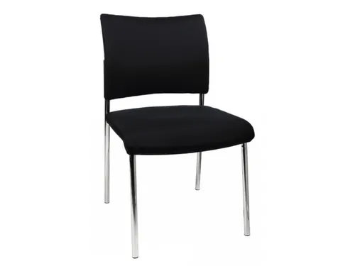 Bezoekersstoel Stof Zwart Zitting 430x480x450mm