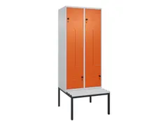 Z-garderobekast,HxBxD 2120x800x815mm,4vak,vak B 400mm,draaigrendel