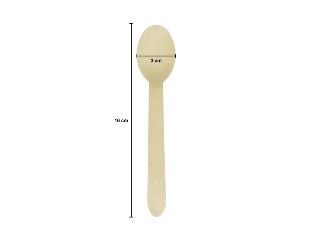 Cuillère bois Kangaro 200 pièces 160mm biodégradable