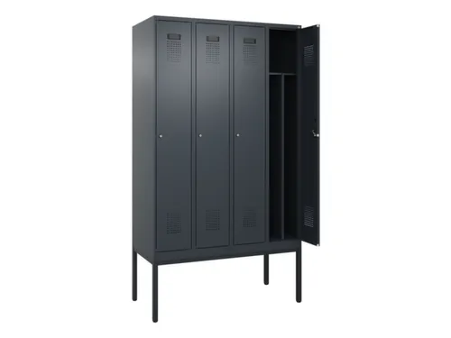 locker voor scheiding van kleding,HxBxD 2120x1200x500mm,4vak