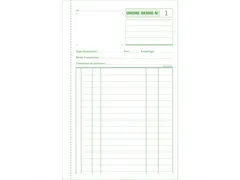Orderboekje 21x13,5cm 50 bladen zelfkopiërend tripli Franstalig