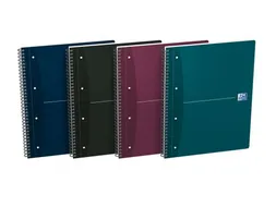 Spiraalblok Oxford Essentials A4+ 90vel 4-gaats gelinieerd
