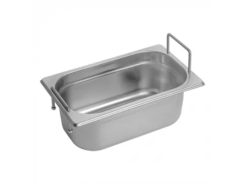 Caterchef Gastronorm bak RVS met greep 1/4 GN 100mm