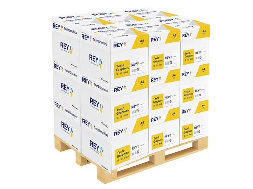 Kopieerpapier Rey Text Graphics A4 80 Gram Halve Pallet Wit