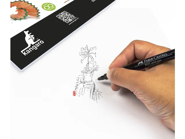 Tekenblok Kangaro A3 200 gram 20 vel wit