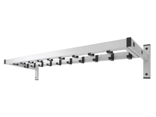 Wandgarderobe Kapstok 19 Haken Safe Grijs