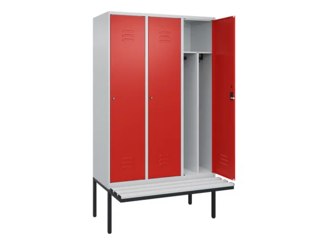 locker voor scheiding van kleding,HxBxD 2120x1200x815mm,3vak
