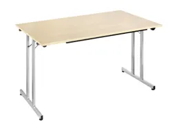 Klaptafel Vrijstaand 160x80 Cm Onderstel Aluminium Esdoorn