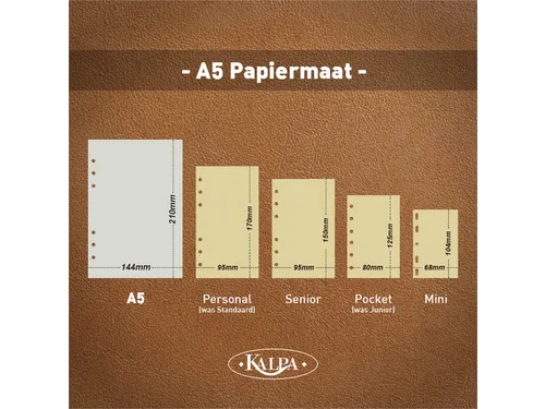 Agendavulling 2027 Kalpa A5 1dag/1pagina