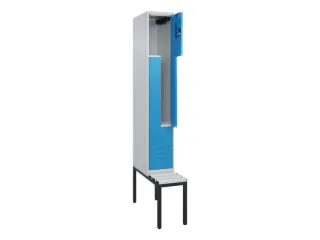 Z-garderobekast,HxBxD 2120x300x815mm,2vak,vak B 300mm,cil.-slot - 2