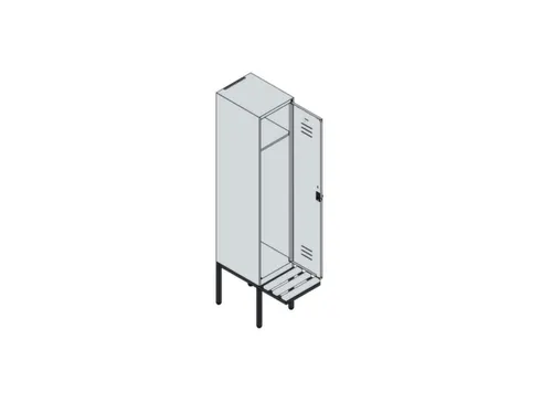 locker met bank,HxBxD 2120x400x815mm,1vak,vak B 400mm,draaigrendel