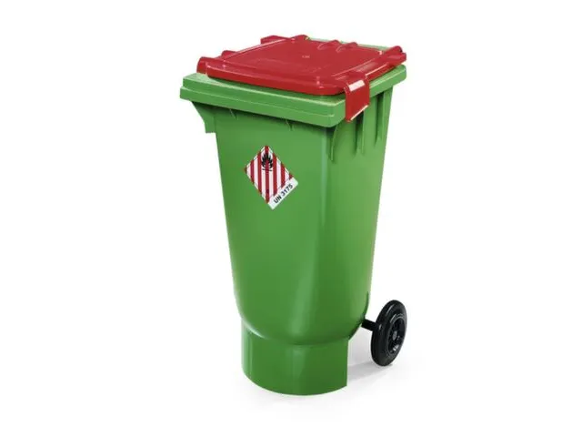 verzamelbak,v. materiaal,reinigingsmiddelen,HDPE,groen,120l