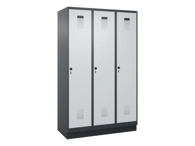 locker voor scheiding van kleding,HxBxD 1950x1200x500mm,3vak