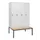 locker met bank,HxBxD 1950x1200x815mm,4vak,vak B 300mm,draaigrendel