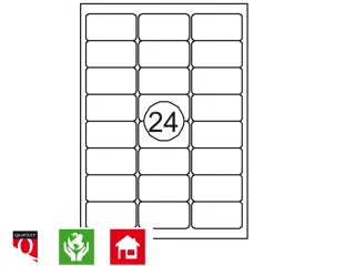 Etiket Quantore 63.5x33.9mm wit 360 stuks - 2