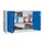 Vouwdeurkast 1000x1500x500mm 2legborden Verzinkt Ral7035 Front Ral5010