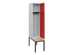 locker met bank,HxBxD 1950x400x815mm,1vak,vak B 400mm,cilinderslot
