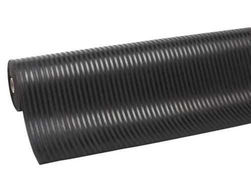werkplek-vloerbedekking,metergoed,HxB 6x1200mm,rubber,brede ribbels