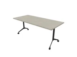 klaptafel,HxBxD 750x1800x800mm,hoekig,T-voet donkergrijs,ovale buis