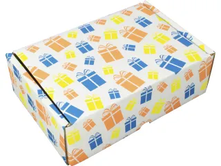 Cadeaupakketdoos Raadhuis 3 240x170x80mm krimp a 5 stuks - 1