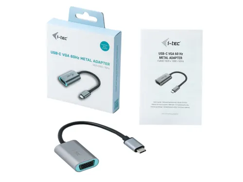 i-tec Metal C31METALVGA60HZ, 0,15 m, USB Type-C, VGA (D-Sub), Mannelij