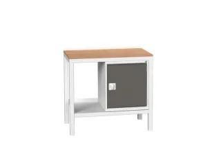 werkbank,HxBxD 930x1000x600mm,multiplexblad,4voeten,uitrusting: 1kast - 1