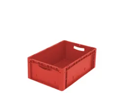 Euronorm Stapelkrat Pp 220x600x400mm Wanden/bodem Gesloten Rood 44l