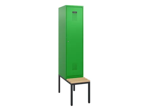 locker met bank,HxBxD 1950x400x815mm,1vak,vak B 400mm,cilinderslot