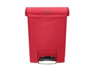 Pedaalemmer Slim Jim Step On Front Kunststof 30 Liter Rood - 2