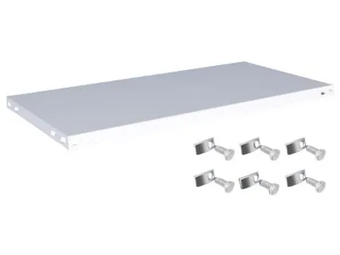 legbord,v. magazijnstelling,BxD 1000x500mm,vakl. 200kg,staal,RAL7035