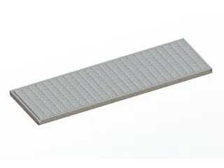 legbord van plaatstaal,v. breedvakstelling,BxD 2500x800mm,vakl. 400kg - 1